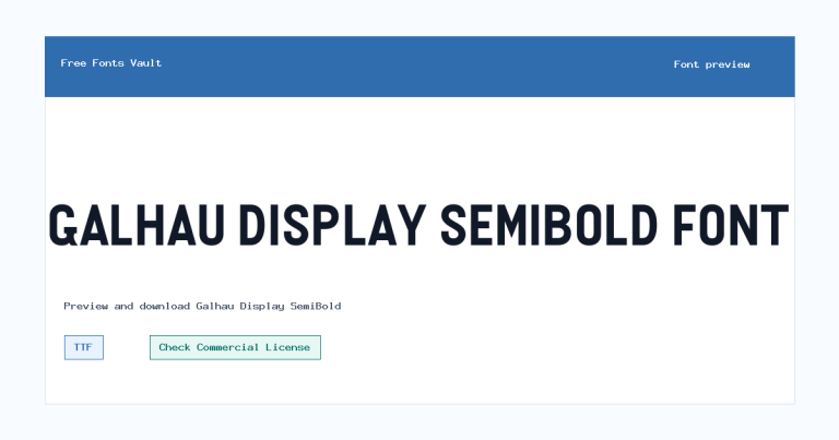 Galhau Display SemiBold font preview
