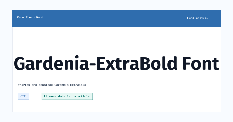 Gardenia-ExtraBold font preview