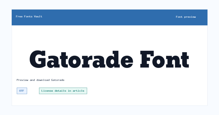 Gatorade font preview