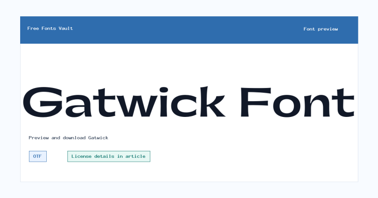 Gatwick font preview