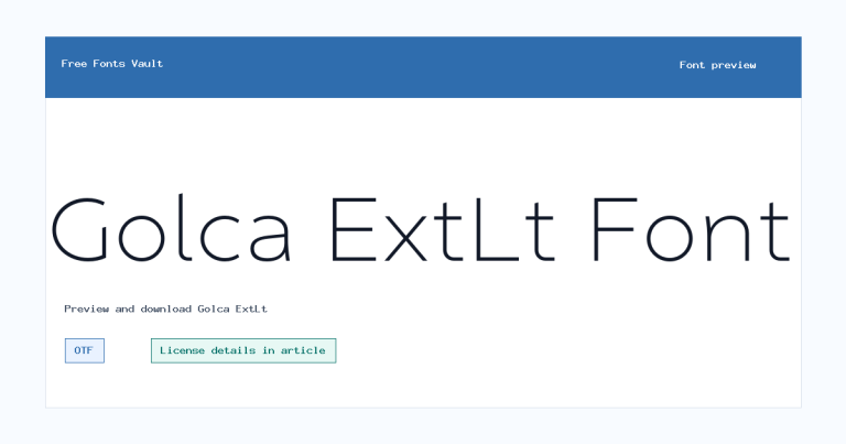 Golca ExtLt font preview