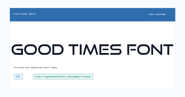 Good Times font preview