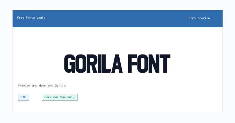 Gorila font preview