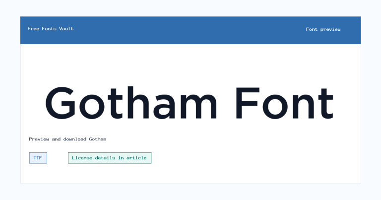 Gotham font preview