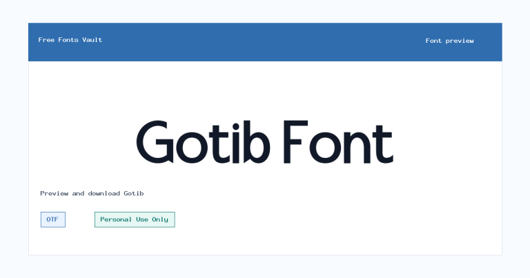 Gotib font preview