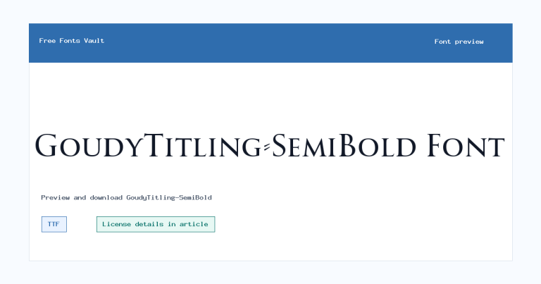 GoudyTitling-SemiBold font preview