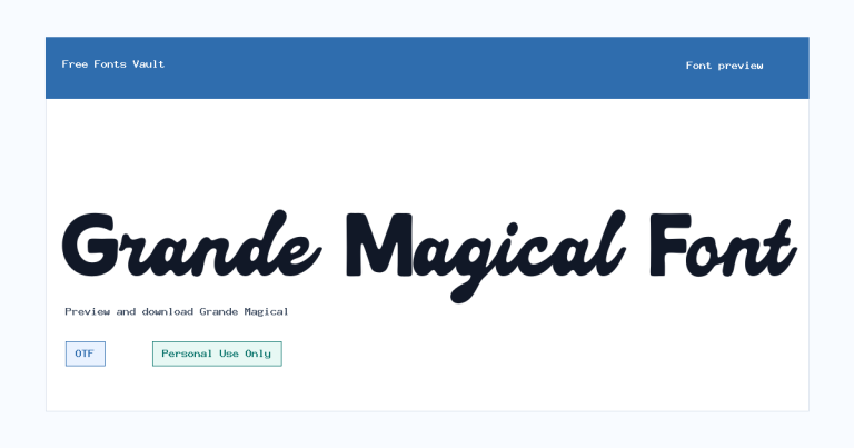 Grande Magical font preview