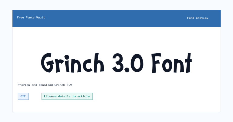 Grinch 3.0 font preview