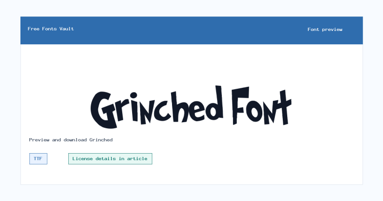 Grinched font preview
