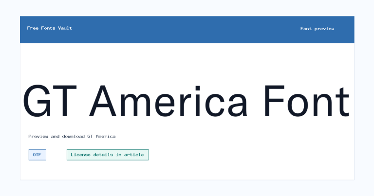 GT America font preview