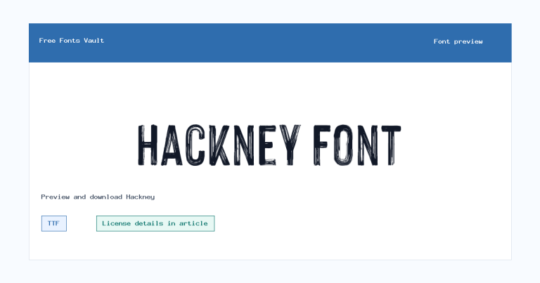 Hackney font preview