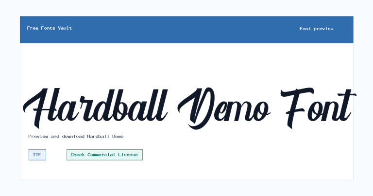 Hardball Demo font preview