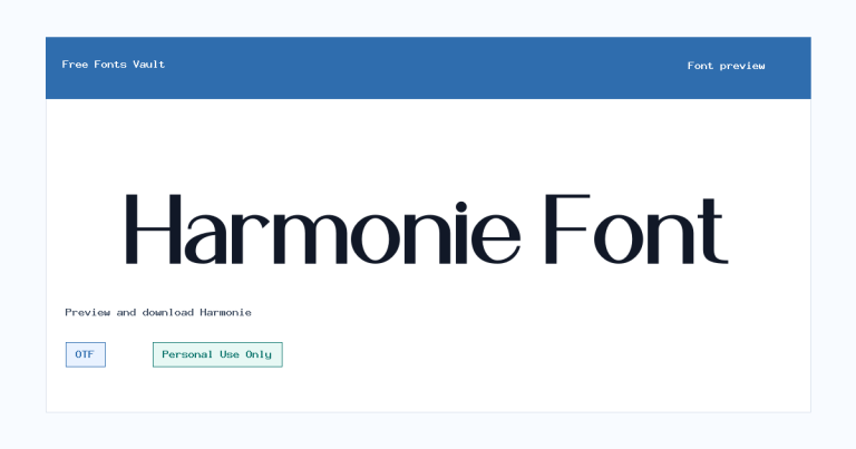 Harmonie font preview
