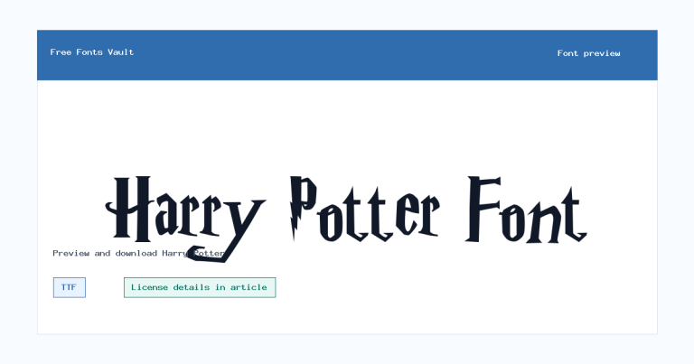 Harry Potter font preview
