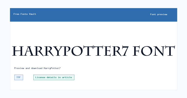 HarryPotter7 font preview