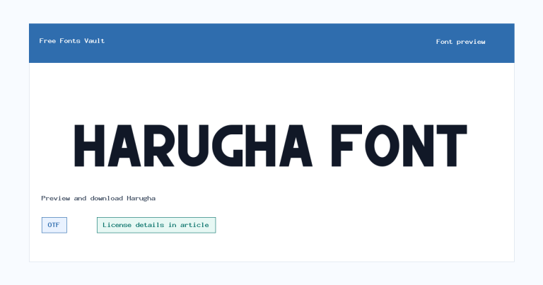 Harugha font preview