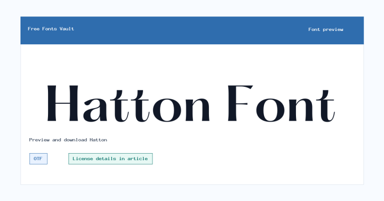 Hatton font preview