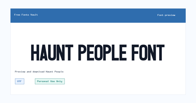 Haunt People font preview