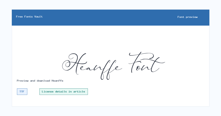 Heanffe font preview