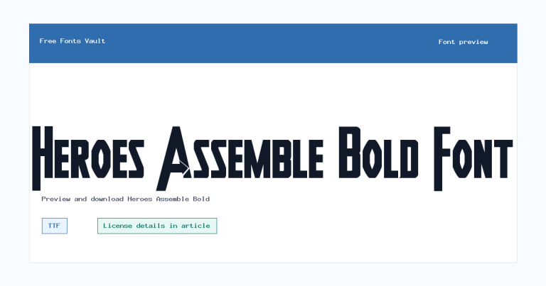 Heroes Assemble Bold font preview