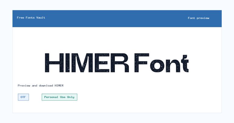 HIMER font preview