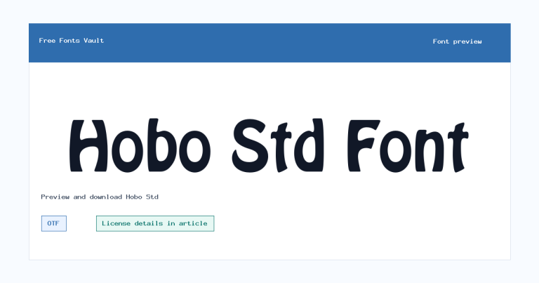 Hobo Std font preview