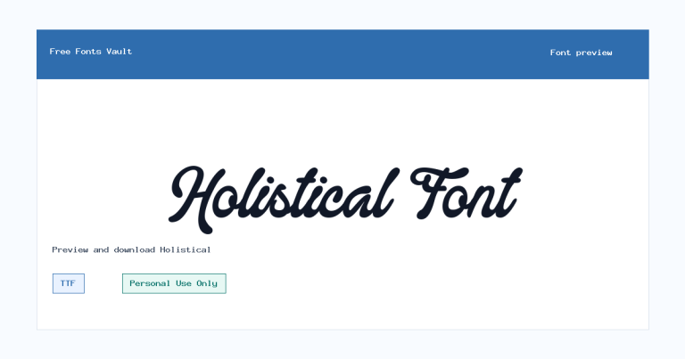 Holistical font preview