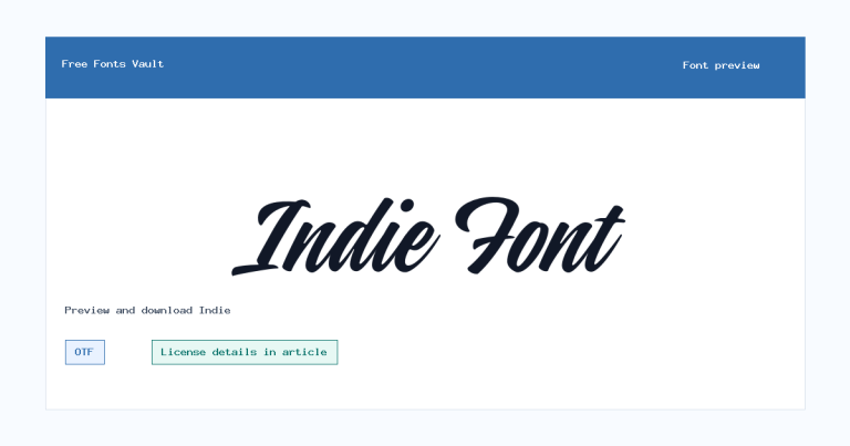 Indie font preview