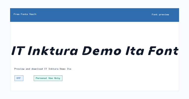 IT Inktura Demo Ita font preview