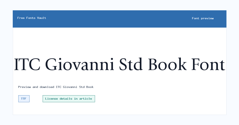 ITC Giovanni Std Book font preview