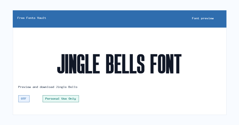 Jingle Bells font preview