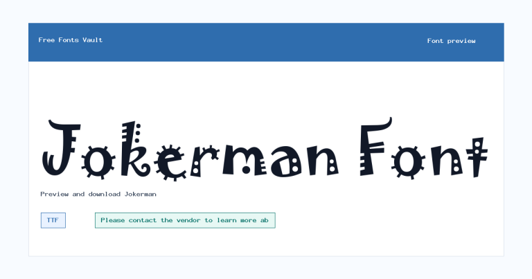 Jokerman font preview