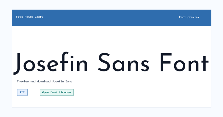 Josefin Sans font preview