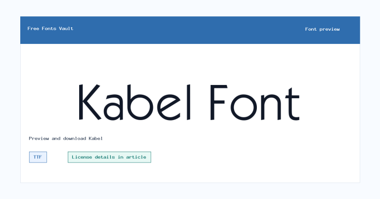 Kabel font preview