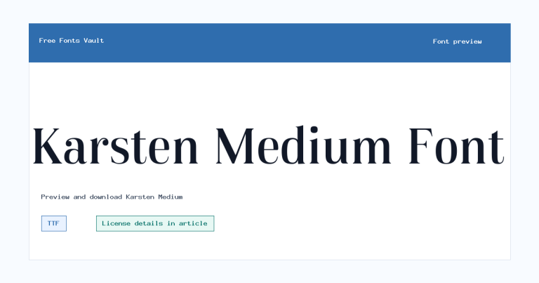 Karsten Medium font preview