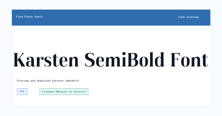 Karsten SemiBold font preview