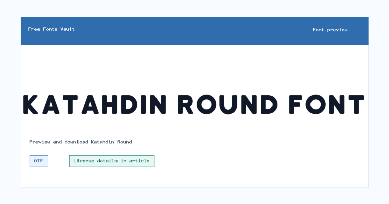Katahdin Round font preview