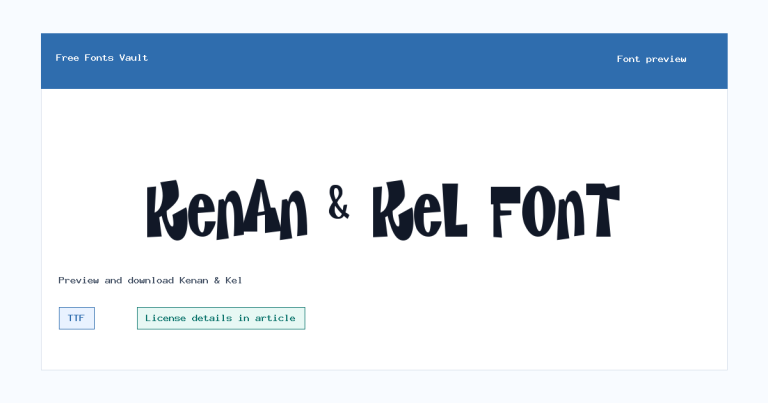 Kenan & Kel font preview