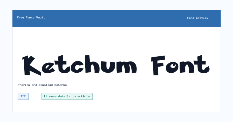 Ketchum font preview