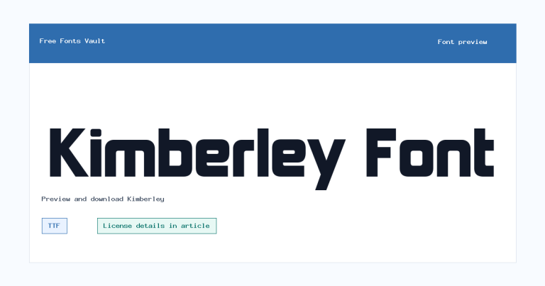Kimberley font preview