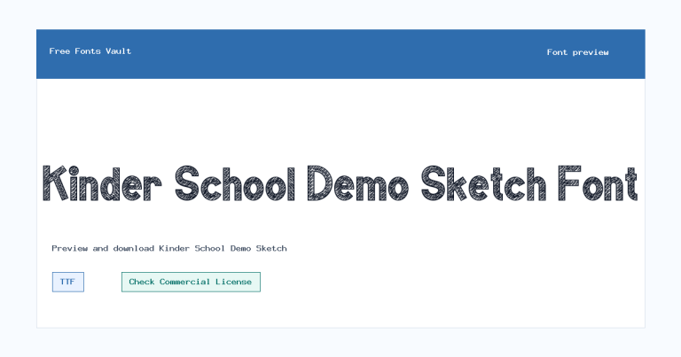 Kinder School Demo Sketch font preview