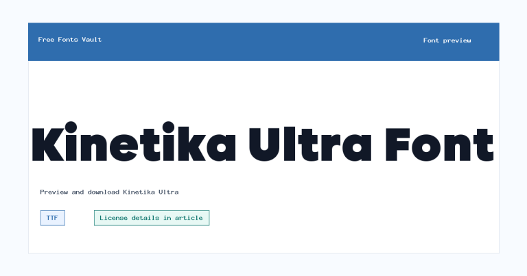 Kinetika Ultra font preview