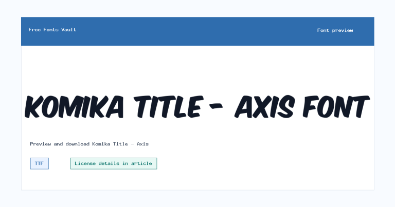 Komika Title – Axis font preview