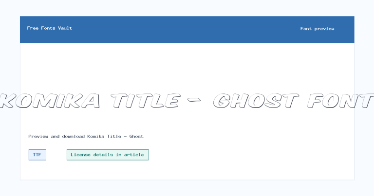 Komika Title – Ghost font preview