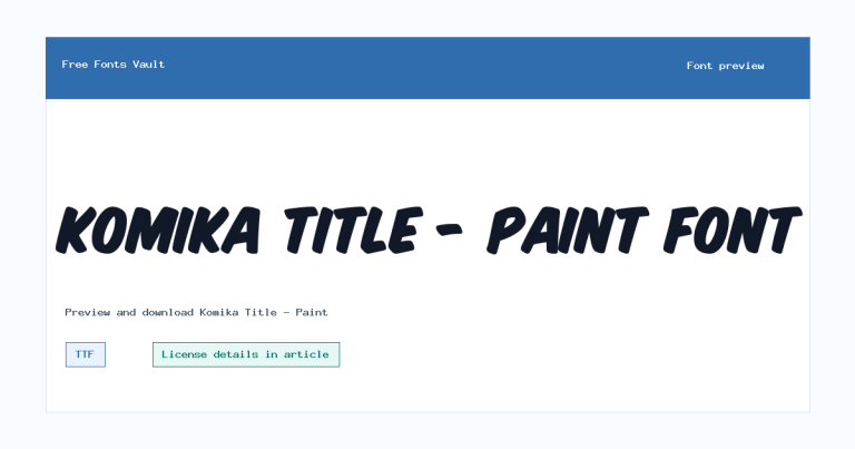 Komika Title – Paint font preview