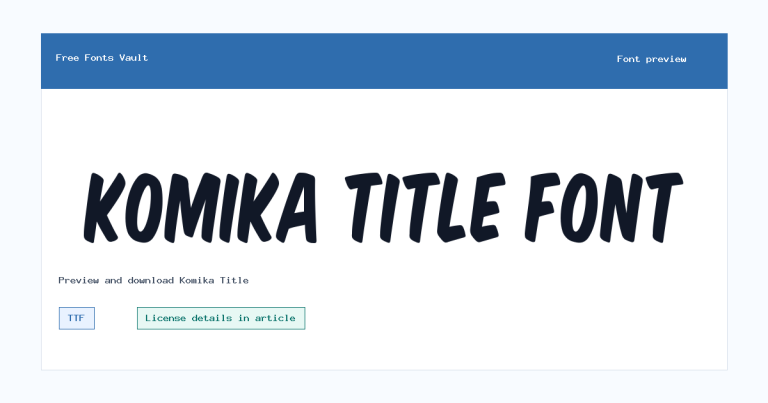 Komika Title font preview