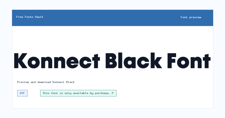 Konnect Black font preview