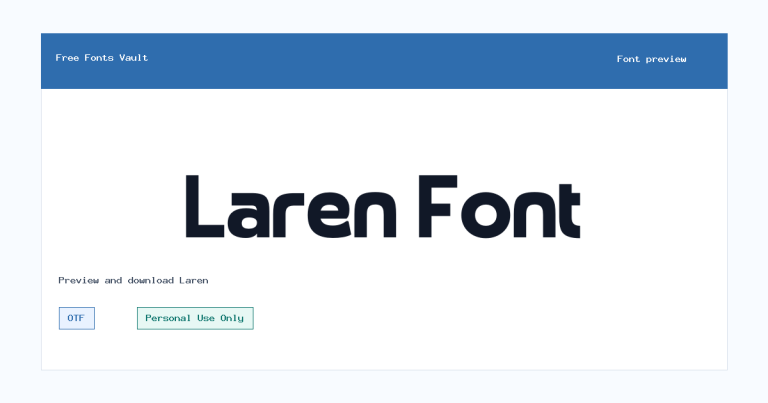 Laren font preview