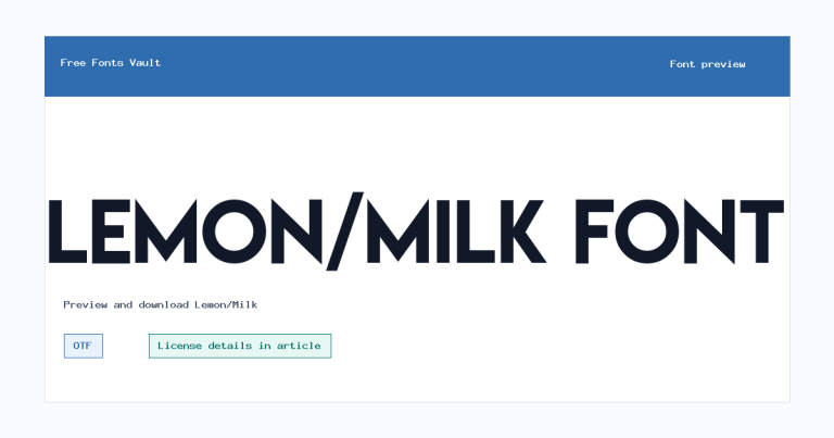 Lemon/Milk font preview