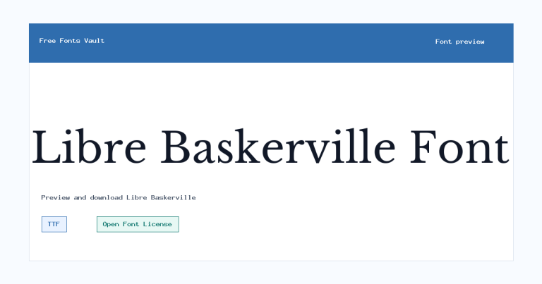 Libre Baskerville font preview